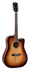 Cort Pure-DC Chitarra Western Dreadnought Con Cutaway Satin Light Burst