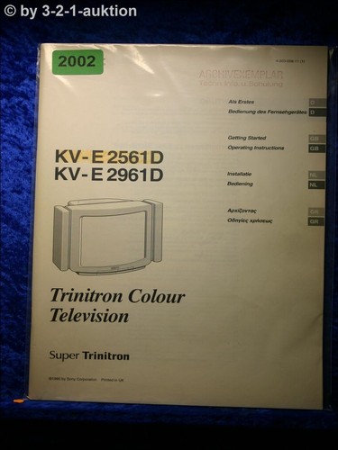 Sony manuale istruzioni kv - di,