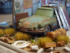 Citroen DS 19 Break anno 1962 - diorama ritrovamento fienile in scala 1:43