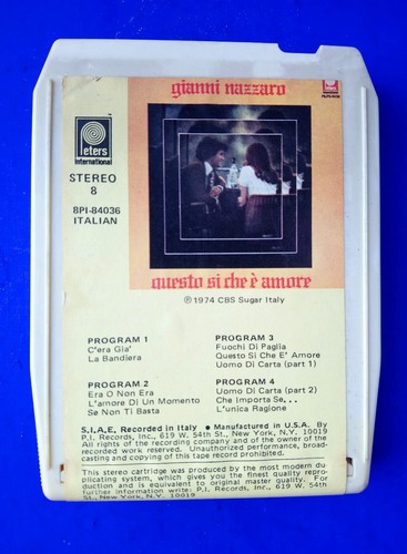 Cassetta stereo 8 - 8, gianni