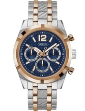 Orologio Uomo Guess Resistance GW0714G3 44mm Cronografo Quadrante Blu Bicolore