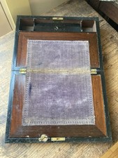 Bellezza! Antico scrittoio campagna viaggiatore impiallacciato legno XIX secolo