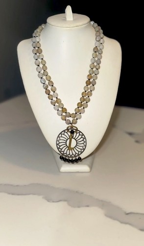 Collana lunga boho con perline