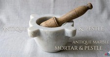 Antico Mortaio in Marmo Bianco