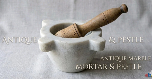 Antico mortaio marmo bianco - antico,