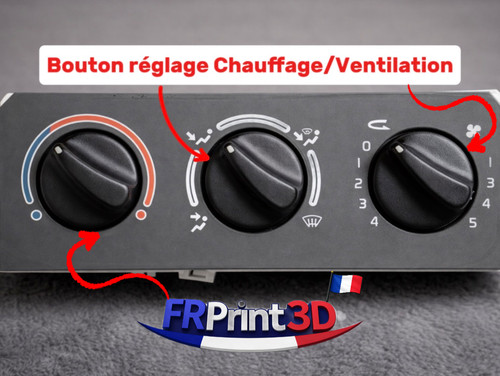 Lot boutons chauffage - de,