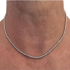 Collana catenina acciaio - catenina, in