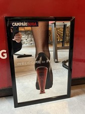 Campari Soda Specchio Pubblicitario Tacco Vintage “ Welcome to Paradise”