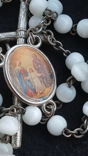 Rosario perle bianche simbolo - rosario, bianche,