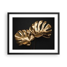 Poster 50x40cm Dorato Foglie