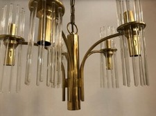 PAIR SCIOLARI  CHANDELIER GOLD