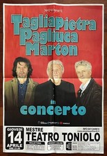 LOCANDINA BIGLIETTO CONCERTO TAGLIAPIETRA PAGLIUCA MARTON MESTRE 11 LE ORME PROG