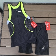 TYR Men Black/lime 2 Pc