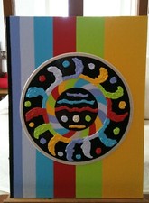  Dipinto a mano. Girandola colori acrilici su vinile e tela. cm40x30. Opera unic