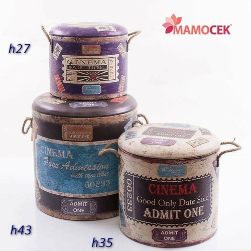 Pouf puff contenitore bidone - pouf,