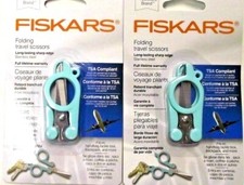 Fiskars Forbici da viaggio pieghevoli omologate TSA 2 paia 195160