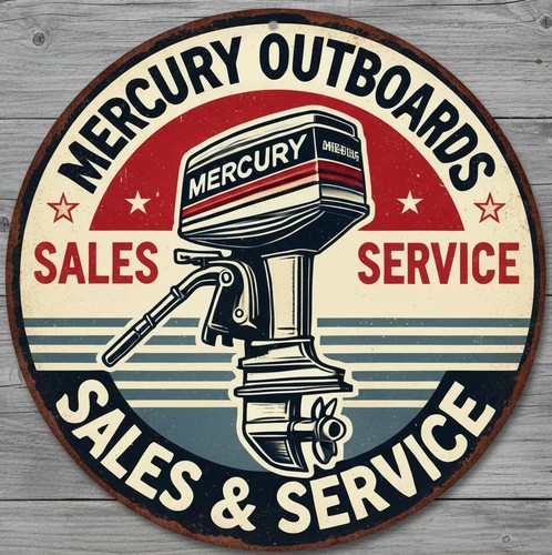 Insegna mercury fuoribordo - mercury,