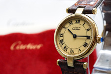 [NUOVO Batt/Pouch] Orologio Donna Cartier Must Vendome Vermeil 590004 Quarzo JPN