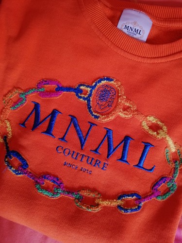 Felpa mnml couture - felpa, arancione