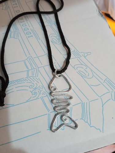 Collana corda con pendente - corda,