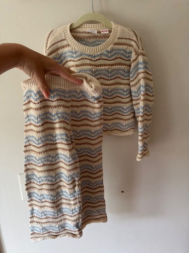 Set uncinetto maglia righe - set,
