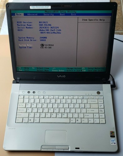 Sony vaio pcg 7n2l - sony,