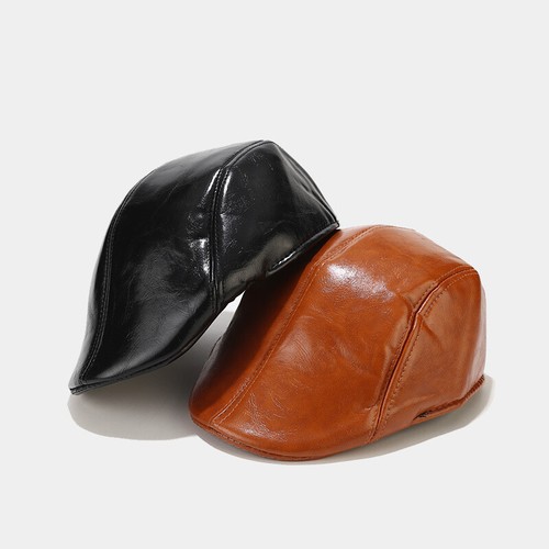 Uomo similpelle basco cappello - similpelle,