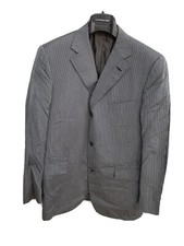 Hugo boss giacca giubbotto jacket cappotto coat uomo men tg 54 100% silk rigato