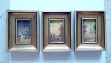 Lotto di 9 cornici in legno vintage