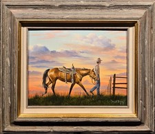 Mark Downey Cowboy Al Tramonto