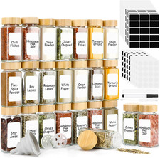Barattoli Spezie, [24X 120Ml] Contenitori Spezie per Cucina, Barattoli Portaspez