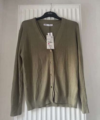 Cardigan zara con bottoni - cardigan, kaki