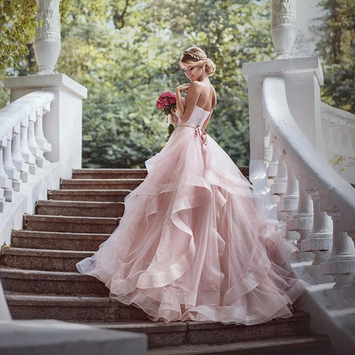 Abito sposa sweetheart rosa - abito,