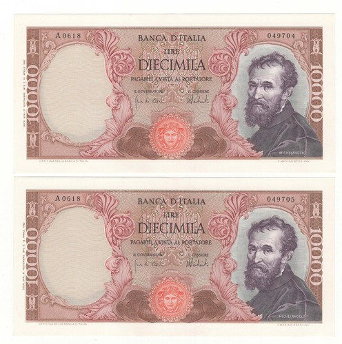 10000 lire michelangelo decr - 10000,