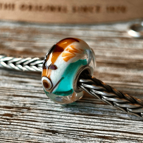 Trollbeads pesce unico marrone - trollbeads,