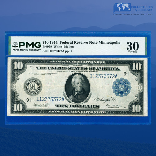 939 1914 banconota - fr.939, $10