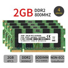 8 GB (4x2 GB) DDR2 800 MHz