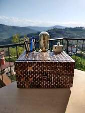 Lampada abaut-jour legno bottoni cocco e cassetto