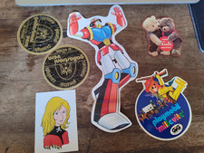 LOTTO ADESIVI STICKER  VINTAGE  ROBOT E GIOCATTOLI -ASTROROBOT, HARLOCK ECC