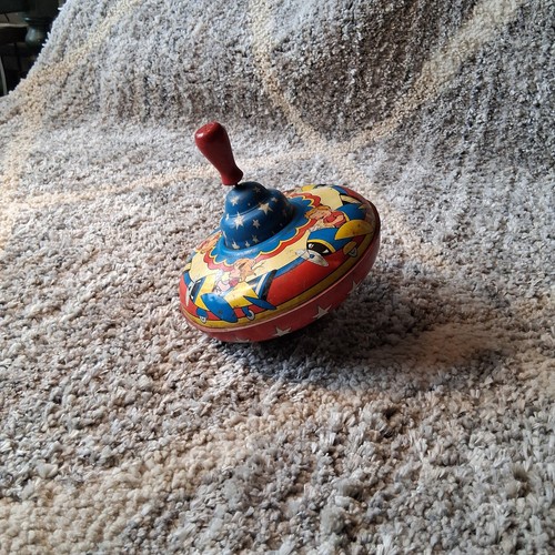 Ohio art spinning tin top - ohio,
