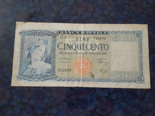 Banconota 500 lire italia - lire,