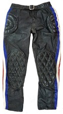 BILL WALTERS US Vintage Flat Track Moto Cross Biker Moto Pantaloni di Pelle 29x27