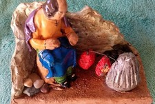 STATUINE PRESEPE CONTADINO AL LAVORO TERRACOTTA-ARTIGIANATO FIGULO SALENTINO