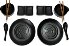 Set Di Piatti per Fondue Asiatica [10 Pezzi] per Thai Grill, Hotpot, Pho Bo, Suk