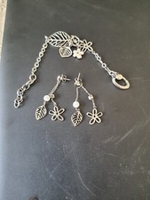 completo orecchini e bracciaetto fossil, nuovi, senza scatolo