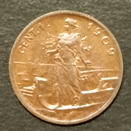 Centesimo lire prora 1909 - centesimo,