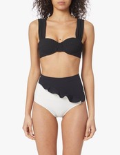 Slip bikini EVARAE Greta nero/crema UK 6/8/16 - etichetta