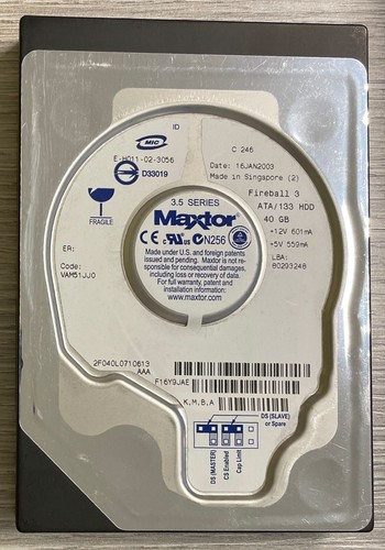 Hard disk maxtor - 40gb, pata