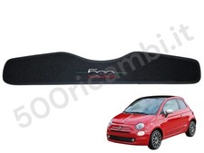 CAPPELLIERA MENSOLA POSTERIORE BAGAGLIAIO MOQUETTE NERA+LOGO FIAT 500 2007-2025