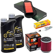 Manutenzione Olio per Yamaha VP 125 VP 250 2007-16 Kit 2L Filtro Aria Filtro Olio Candela